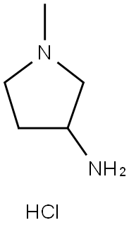 1-Methylpyrrolidin-3-amine hydrochloride 化学構造式