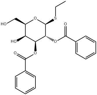 Ethyl 1-thio-beta-D-galactopyranoside 2,3-dibenzoate Struktur