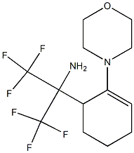 1,1,1,3,3,3-Hexafluoro-2-(2-morpholinocyclohex-2-en-1-yl)propan-2-amine 结构式