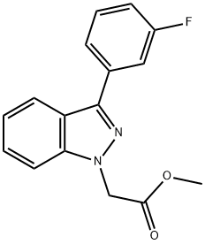 Methyl 2-(3-(3-fluorophenyl)-1H-indazol-1-yl)acetate|