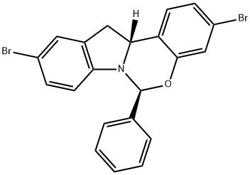 (6S, 12AR)-3,10-二溴-6-苯基12,12A-二氢-6H-苯并[5,6] [1,3]恶嗪并[3,4-Α]吲哚, 1585969-16-9, 结构式