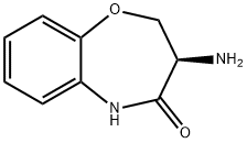 (R)-7-Amino-6,7-dihydro-9H-5-oxa-9-aza-benzocyclohepten-8-one Struktur