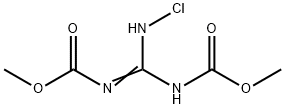 Carbamic acid, N-[(chloroamino)[(methoxycarbonyl)amino]methylene]-, methyl ester Structure