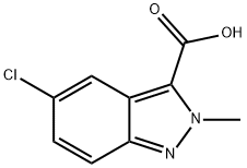 5-Chloro-2-methyl-2H-indazole-3-carboxylic acid,159821-50-8,结构式