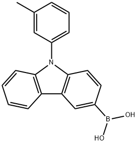 (9-(m-tolyl)-9H -carbazol-3-yl) boronic acid Struktur