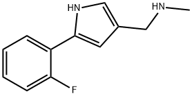 1-(5-(2-fluorophenyl)-1H-pyrrol-3-yl)-N-methylmethanamine Struktur