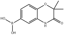 2,2-二甲基-3-氧代-3,4-二氢-2H-苯并[B][1,4]噁嗪-6-硼酸, 1613450-45-5, 结构式