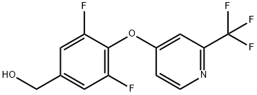 Benzenemethanol, 3,5-difluoro-4-[[2-(trifluoromethyl)-4-pyridinyl]oxy]-,1620579-55-6,结构式
