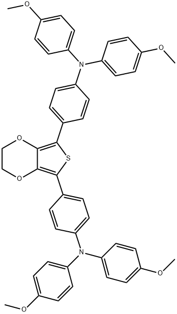 4,4'-(2,3-Dihydrothieno[3,4-b][1,4]dioxine-5,7-diyl)bis(N,N-bis(4-methoxyphenyl)aniline) Structure