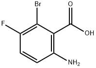 6-氨基-2-溴-3-氟-苯甲酸, 1623461-06-2, 结构式