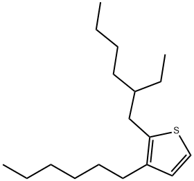 2-(2-Ethyl-hexyl)-3-hexyl-thiophene Structure