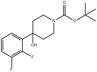 1-Piperidinecarboxylic acid, 4-(2,3-difluorophenyl)-4-hydroxy-, 1,1-dimethylethyl ester Structure