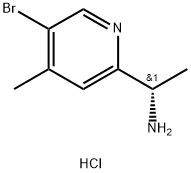 (S)-1-(5-ブロモ-4-メチルピリジン-2-イル)エタンアミン塩酸塩 化学構造式