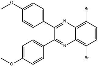 5,8-Dibromo-2,3-bis(4-methoxyphenyl)quinoxaline Structure