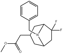 methyl 2-exo-(8-benzyl-6,6-difluoro-8-azabicyclo[3.2.1]octan-3-yl)acetate Structure