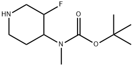 tert-butyl N-(3-fluoropiperidin-4-yl)-N-methylcarbamate Struktur
