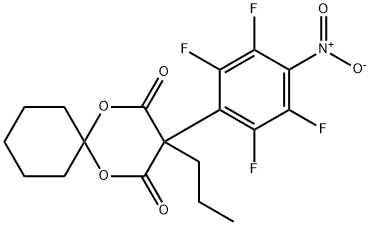 3-Propyl-3-(2,3,5,6-tetrafluoro-4-nitrophenyl)-1,5-dioxaspiro[5.5]undecane-2,4-dione Structure