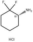 (1R)-2,2-ジフルオロシクロヘキサン-1-アミン塩酸塩 化学構造式