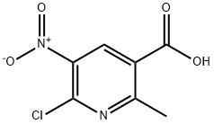 6-chloro-2-methyl-5-nitropyridine-3-carboxylic acid Struktur