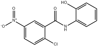 2-クロロ-N-(2-ヒドロキシフェニル)-5-ニトロベンズアミド 化学構造式