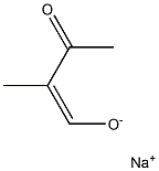 sodium (Z)-2-methyl-3-oxobut-1-en-1-olate 结构式