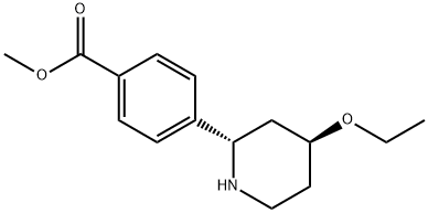 4-(2S,4S)-4-乙氧基哌啶-2-基)苯甲酸甲酯, 1644667-61-7, 结构式