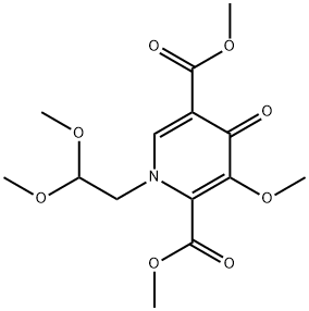 Dimethyl-1-(2,2-dimethoxyethyl)-3-methoxy-4-oxo-1,4-dihydropyridine-2,5-dicarboxylate Structure