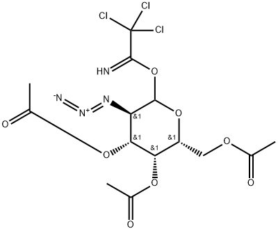 2-Azido-2-deoxy-D-galactopyranose 3,4,6-triacetate 1-(2,2,2-trichloroethanimidate) Struktur