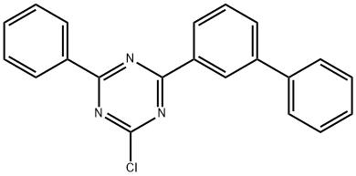 2-([1,1'-ビフェニル]-3-イル)-4-クロロ-6-フェニル-1,3,5-トリアジン 化学構造式