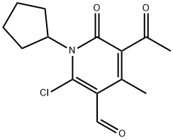 5-乙酰基-2-氯-1-环戊基-1,6-二氢-4-甲基-6-氧代-3-吡啶甲醛,1695530-94-9,结构式