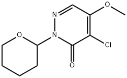 2-(2-四氢吡喃基)-4-氯-5-甲氧基哒嗪-3(2H)-酮, 173206-12-7, 结构式