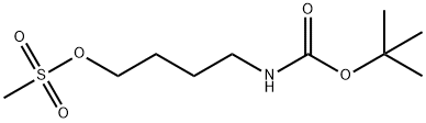 4-((叔丁氧羰基)氨基)甲基磺酸丁酯 结构式