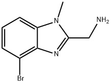 (4-bromo-1-methyl-1H-1,3-benzodiazol-2-yl)methanamine Structure