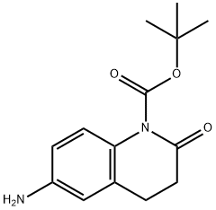 tert-Butyl 6-amino-2-oxo-3,4-dihydroquinoline-1(2H)-carboxylate Struktur