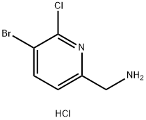 (5-溴-6-氯吡啶-2-基)甲胺盐酸盐, 1799439-04-5, 结构式
