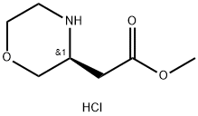 (S)-Methyl 2-(morpholin-3-yl)acetate hydrochloride Structure