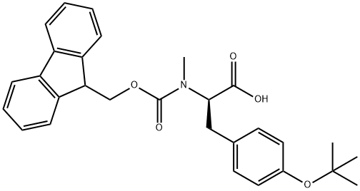 (R)-2-((((9H-Fluoren-9-yl)methoxy)carbonyl)(methyl)amino)-3-(4-(tert-butoxy)phenyl)propanoic acid 结构式