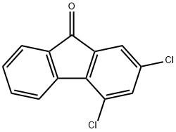 2,4-二氯-9-芴酮 结构式
