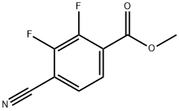 4-氰基-2,3-二氟苯甲酸甲酯 结构式