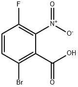 2-硝基-3-氟-6-溴苯甲酸,1807025-89-3,结构式