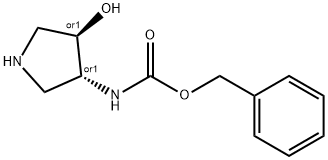 trans-3-(cbz-amino)-4-hydroxypyrrolidine, 1810070-09-7, 结构式