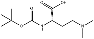 ブタン酸,4-(ジメチルアミノ)-2-[[(1,1-ジメチルエトキシ)カルボニル]アミノ]-, (2S)- 化学構造式