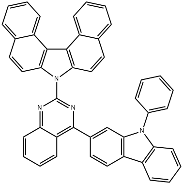 N-[4-(N-苯基咔唑-2-基)喹唑啉-2-基]-3,4:5,6-二苯并咔唑, 1831056-76-8, 结构式
