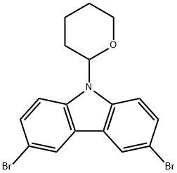 3,6-Dibromo-9-(tetrahydro-2H-pyran-2-yl)-9H-carbazole Struktur