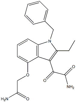 2-(4-(2-amino-2-oxoethoxy)-1-benzyl-2-ethyl-1H-indol-3-yl)-2-oxoacetamide Structure