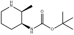 tert-butyl N-[(2S,3S)-2-methylpiperidin-3-yl]carbamate Struktur