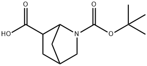 2-アザ-ビシクロ[2.2.1]ヘプタン-2,6-二カルボン酸2-TERT-ブチルエステル 化学構造式