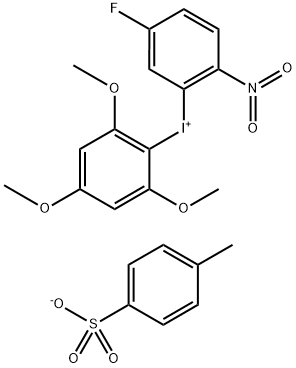 (5-Fluoro-2-nitrophenyl)(2,4,6-trimethoxyphenyl)iodonium p-Toluenesulfonate Structure