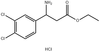 3-氨基-3-(3,4-二氯苯基)丙酸乙酯,盐酸盐, 188812-94-4, 结构式