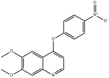 Quinoline, 6,7-dimethoxy-4-(4-nitrophenoxy)- Struktur